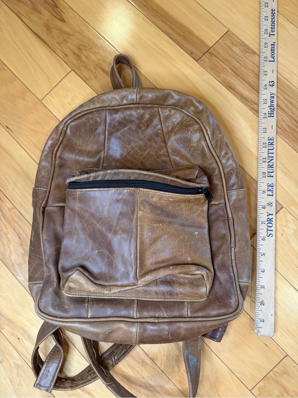 Genuine Leather Backpack Distressed Boho Mexico - Picture 15 of 15